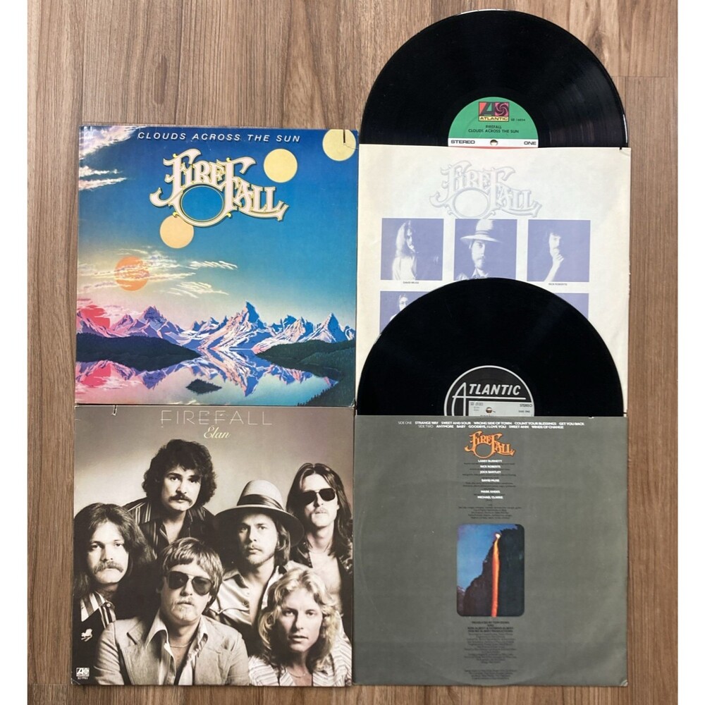 Firefall Vinyl LP Lot • Set of 2 • Clouds Across The Sun, Elan